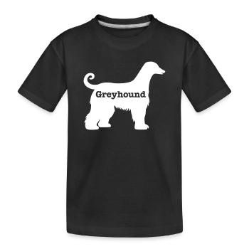 Lévrier - T-shirt bio Premium Enfant - noir - Devant