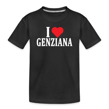 t-shirt J’adore l’idée cadeau Gentianian - T-shirt bio Premium Enfant - noir - Devant