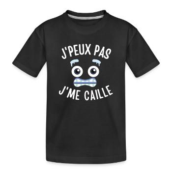 froid, j'ai froid, hiver - T-shirt bio Premium Enfant - noir - Devant