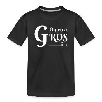 chevalier, épée, perceval, karadoc, merlin - T-shirt bio Premium Enfant - noir - Devant