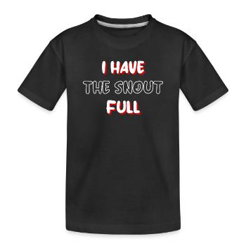 J’ai le museau plein - T-shirt bio Premium Enfant - noir - Devant
