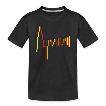 Bourse d’Espagne Rouge Jaune - T-shirt bio Premium Enfant - noir - Devant