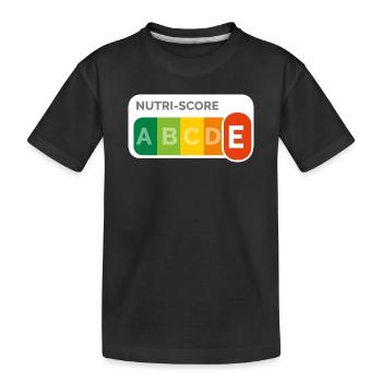 Nutri score E - T-shirt bio Premium Enfant - noir - Devant