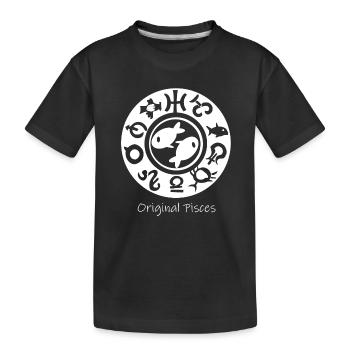 Sternzeichen Fische 003 weiß - Kinder Premium Bio T-Shirt - Schwarz - Vorne