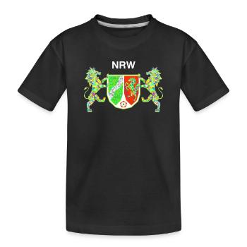 NRW Team Symbol - Kinder Premium Bio T-Shirt - Schwarz - Vorne