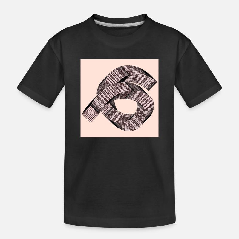 Grafisches Muster - Kinder Premium Bio T-Shirt - Schwarz