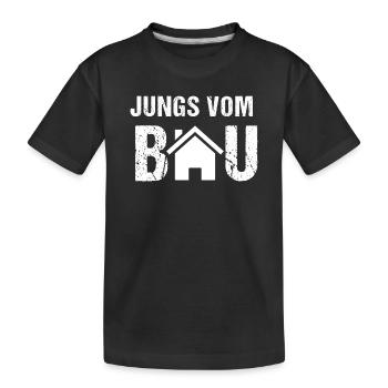 Jungs vom Bau - Kinder Premium Bio T-Shirt - Schwarz - Vorne