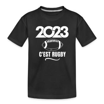 rugby, rugby sport, rugby humour - T-shirt bio Premium Enfant - noir - Devant