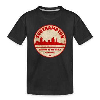 Insigne de la Skyline de Southampton - T-shirt bio Premium Enfant - noir - Devant