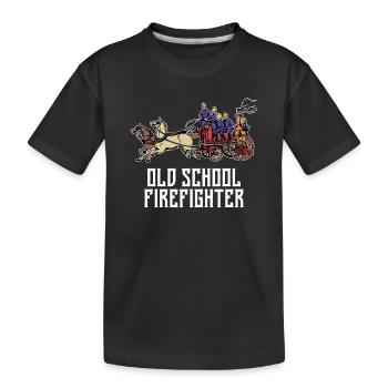 Fire brigade Volunteer fire brigade Firefighter - Kids' Premium Organic T-Shirt - black - Front