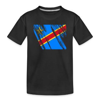 Drapeau du Congo - T-shirt bio Premium Enfant - noir - Devant