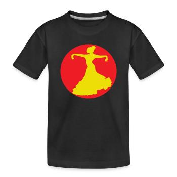 Flamencotänzerin aus Andalusien - Kinder Premium Bio T-Shirt - Schwarz - Vorne
