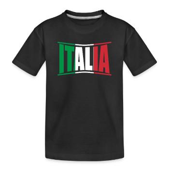 t-shirt Italie drapeau Italie Italie Italie - T-shirt bio Premium Enfant - noir - Devant
