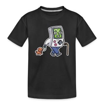 Retrogaming Lustige Videospiele Tragbarer Humor Gamer - Kinder Premium Bio T-Shirt - Schwarz - Vorne