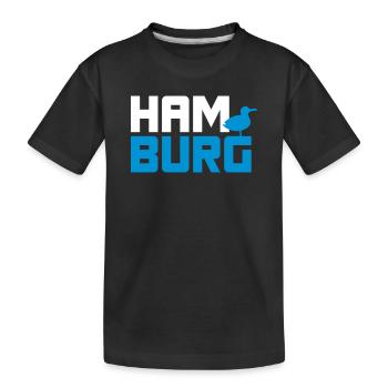 Hamburg Seagull Moin Vector North Sea Fan Sea Anchor - T-shirt bio Premium Enfant - noir - Devant