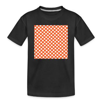 Dots Background Texture Template Personalize - Kids' Premium Organic T-Shirt - black - Front