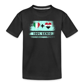 Italie et Irak 100% drapeau de génie - T-shirt bio Premium Enfant - noir - Devant