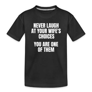 j'aime ma femme, amour sincère - T-shirt bio Premium Enfant - noir - Devant