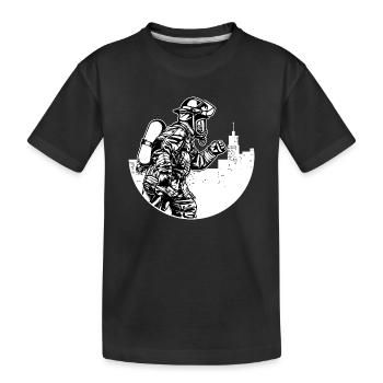 Pompiers volontaires Sapeurs-pompiers professionnels Protection contre l’incendie - T-shirt bio Premium Enfant - noir - Devant