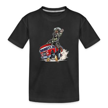 Pompier pompier sauveteur - T-shirt bio Premium Enfant - noir - Devant