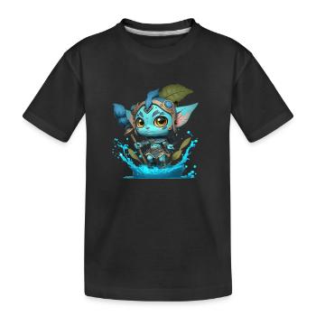 Avatar The Way of Water, cute character, navi - Kids' Premium Organic T-Shirt - black - Front