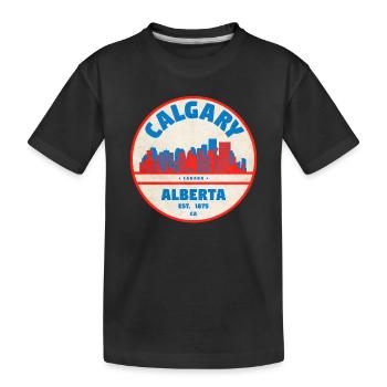 Calgary Skyline Vintage - T-shirt bio Premium Enfant - noir - Devant