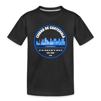 Bleu skyline de Guatemala City - T-shirt bio Premium Enfant - noir - Devant