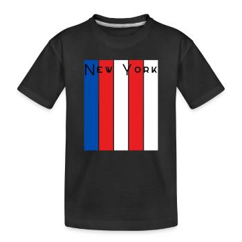 Mot-mot rayé de New York - T-shirt bio Premium Enfant - noir - Devant