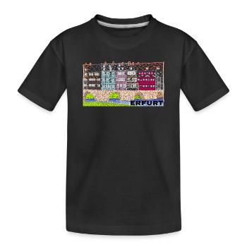 Erfurt, Historic Krämerbrücke - Kids' Premium Organic T-Shirt - black - Front