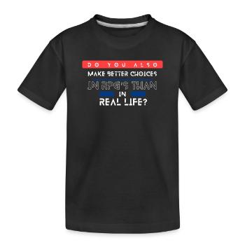 Choisir la vie et les RPG - T-shirt bio Premium Enfant - noir - Devant