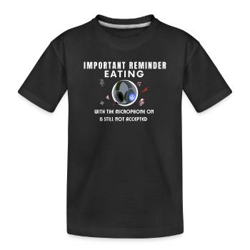 Manger avec le micro allumé - T-shirt bio Premium Enfant - noir - Devant