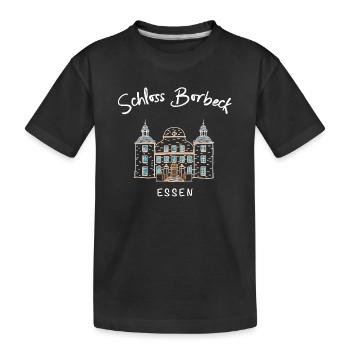 Essen, emblématique château entouré de douves Borbeck, région de la Ruhr - T-shirt bio Premium Enfant - noir - Devant