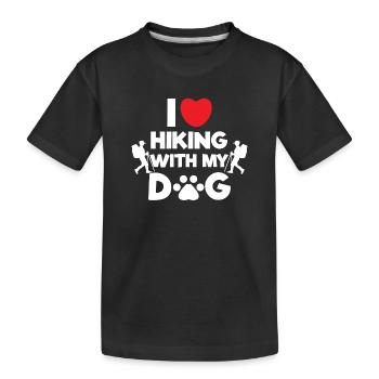 Déclaration de vagabond J’adore la randonnée Climbing Heart - T-shirt bio Premium Enfant - noir - Devant