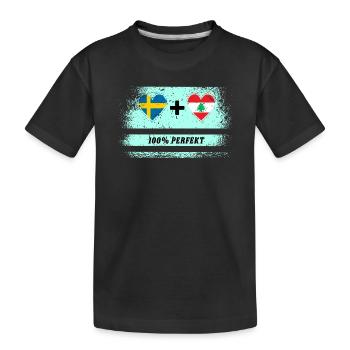 Liban et Suède 100 % parfait / Cadeau - T-shirt bio Premium Enfant - noir - Devant