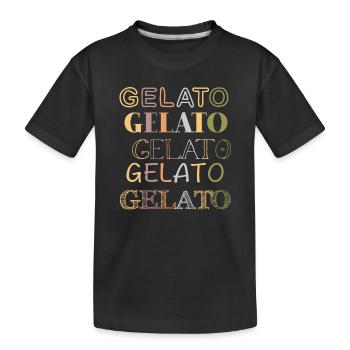 Gelato Vintage Retro - Kinder Premium Bio T-Shirt - Schwarz - Vorne