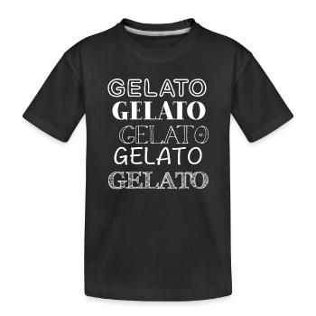 Gelato weiss - Kinder Premium Bio T-Shirt - Schwarz - Vorne
