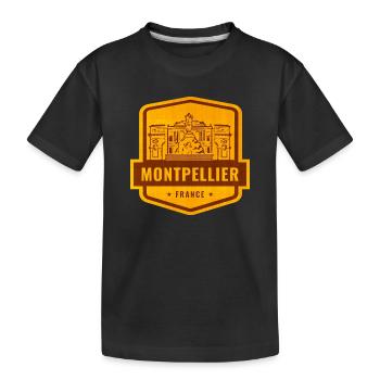 Insigne Vintage de Montpellier France - T-shirt bio Premium Enfant - noir - Devant