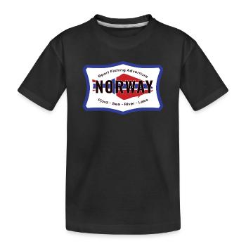 Norvège Pêche sportive Aventure Flétan - T-shirt bio Premium Enfant - noir - Devant