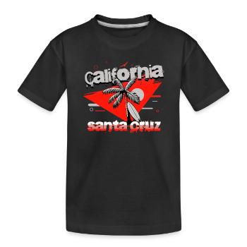Santa Cruz, Kalifornien Surfen - Kinder Premium Bio T-Shirt - Schwarz - Vorne