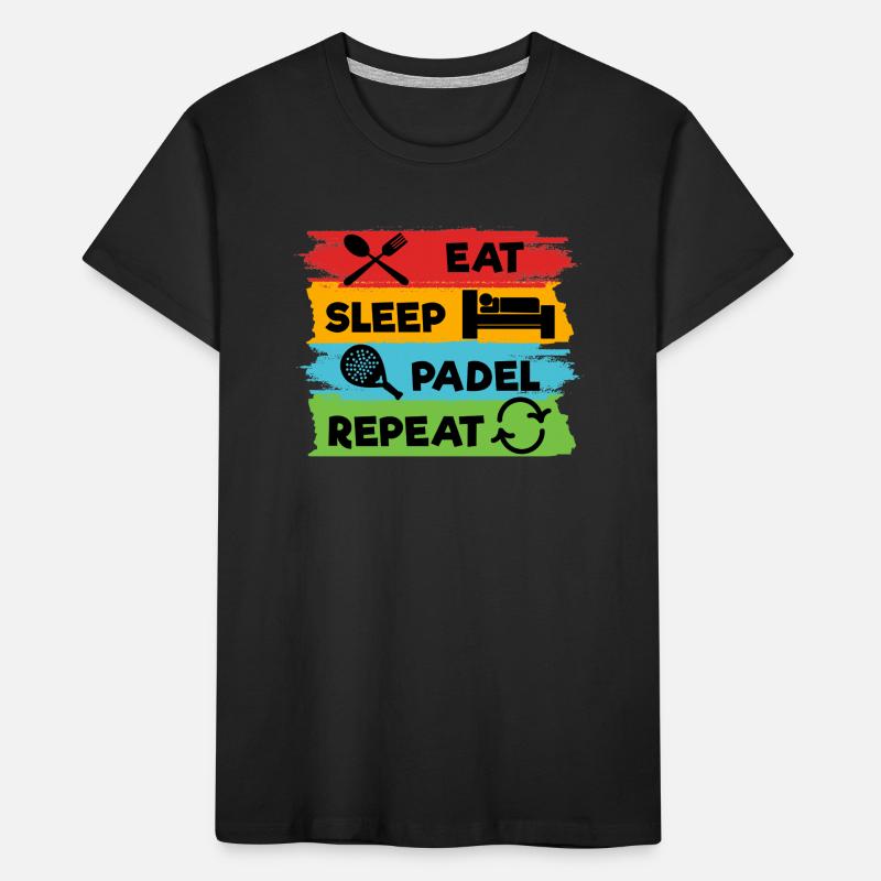 Padel Statement Player Setback Racket Sport Kids' Premium Organic T-Shirt
