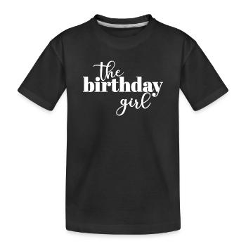 La fille d’anniversaire - T-shirt bio Premium Enfant - noir - Devant
