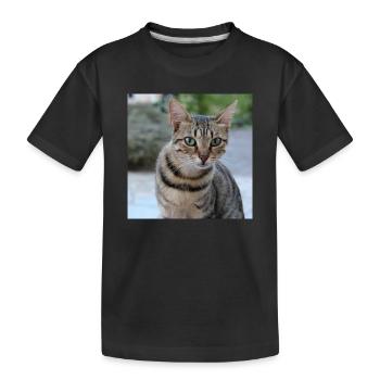Chat chaton affiche chat carré affiche - T-shirt bio Premium Enfant - noir - Devant