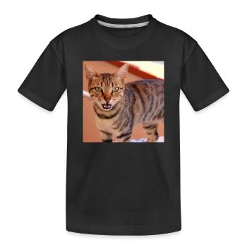 Chat chaton affiche chat carré affiche - T-shirt bio Premium Enfant - noir - Devant