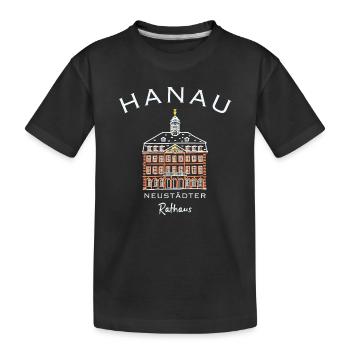Hanau, Neustädter Rathaus, Hessen - Kinder Premium Bio T-Shirt - Schwarz - Vorne