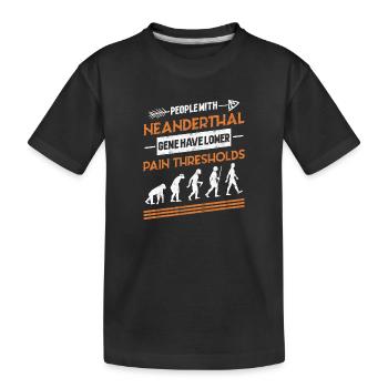 Paléoanthropologie préhistorique de Néandertal - T-shirt bio Premium Enfant - noir - Devant