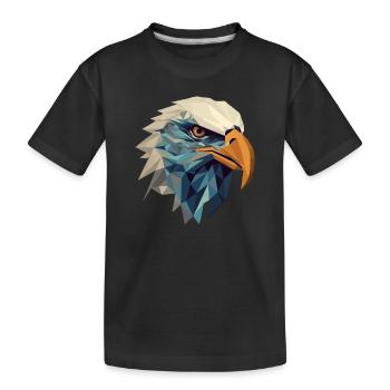 Aigle stylisé, géométrique - T-shirt bio Premium Enfant - noir - Devant