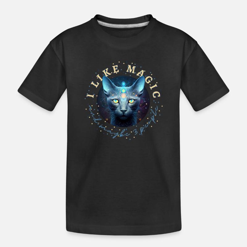 I Like Magic And Maybe 3 People - Kinder Premium Bio T-Shirt - Schwarz