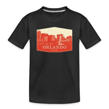 Orlando Skyline Vintage Florida - Kids' Premium Organic T-Shirt - black - Front