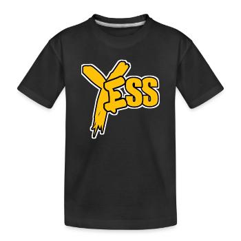 YES Jaune Pop Comic - T-shirt bio Premium Enfant - noir - Devant