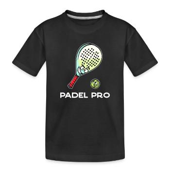 Padelspiel Schmetterball Padel Statement Schläger - Kinder Premium Bio T-Shirt - Schwarz - Vorne